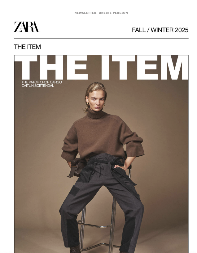 Zara marketing email campaign example